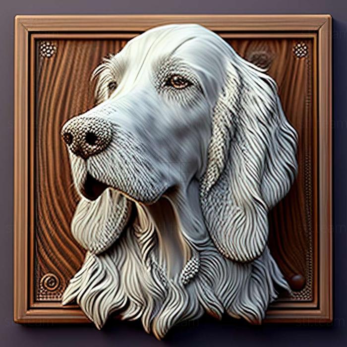 3D model English Setter dog (STL)